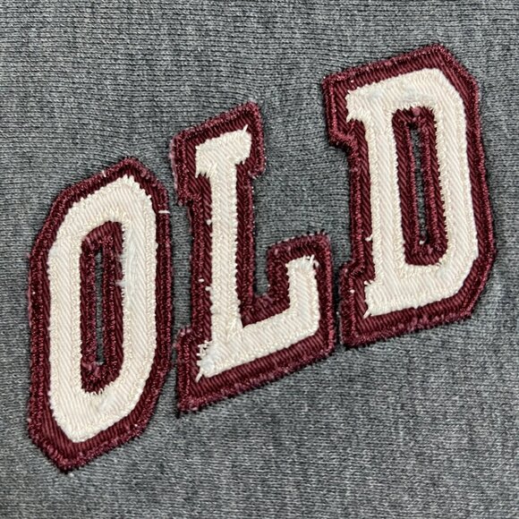 Vintage Old Navy Sweatshirt Mens XL Gray Spellout Heavy Well Worn 90s Y2K - Picture 4 of 16